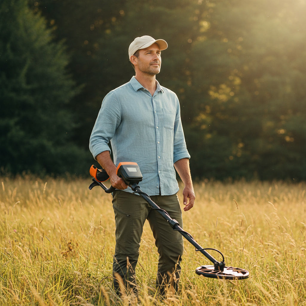SONDORIA Explorer - Détecteur de métaux, écran LCD, 7 modes, bobine étanche IP68, pack complet